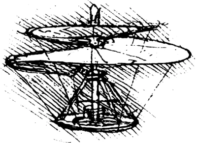 Leonardo da Vinci Helicopter Sketch